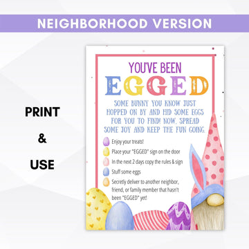 you've been egged printable